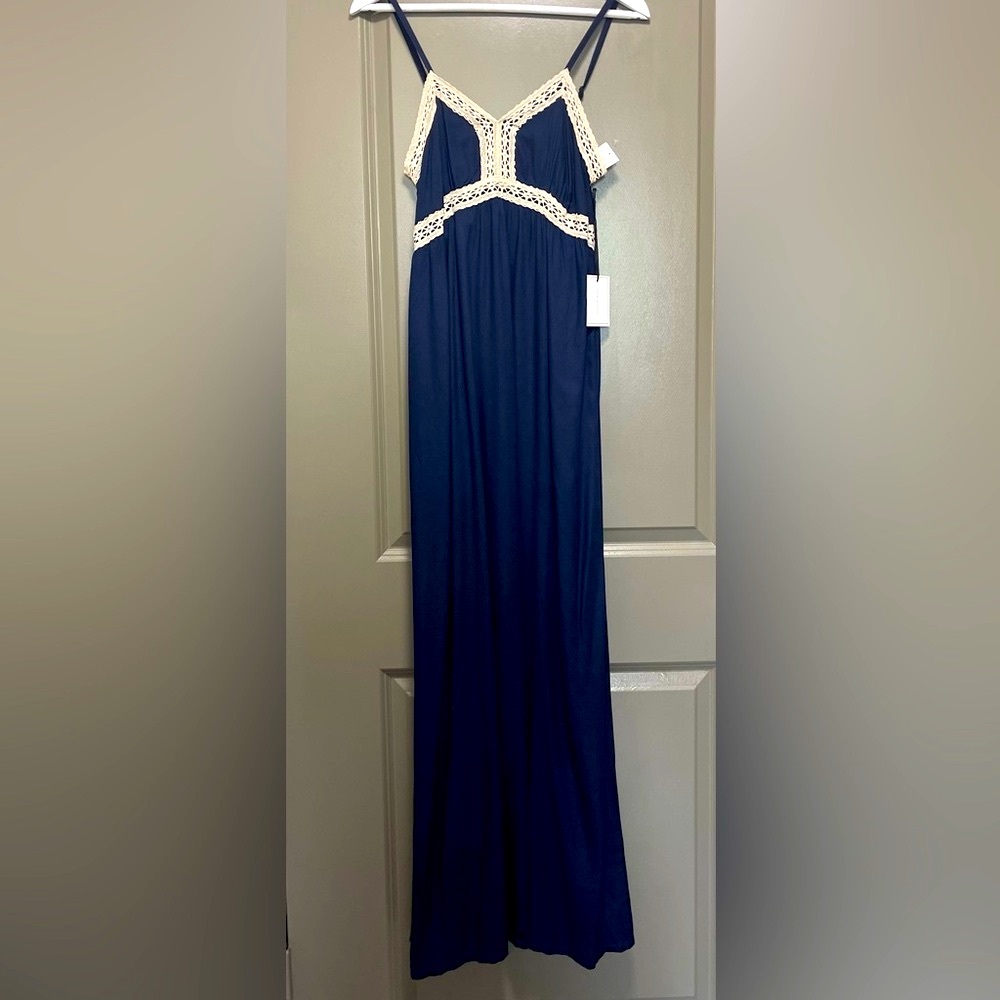 Navy blue maxi dress